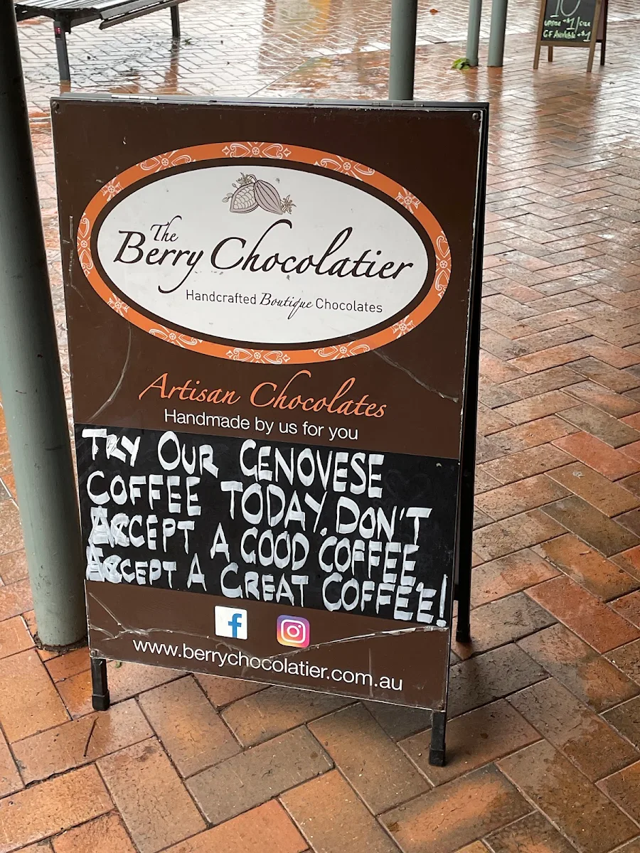 Menu, Berry Chocolatier