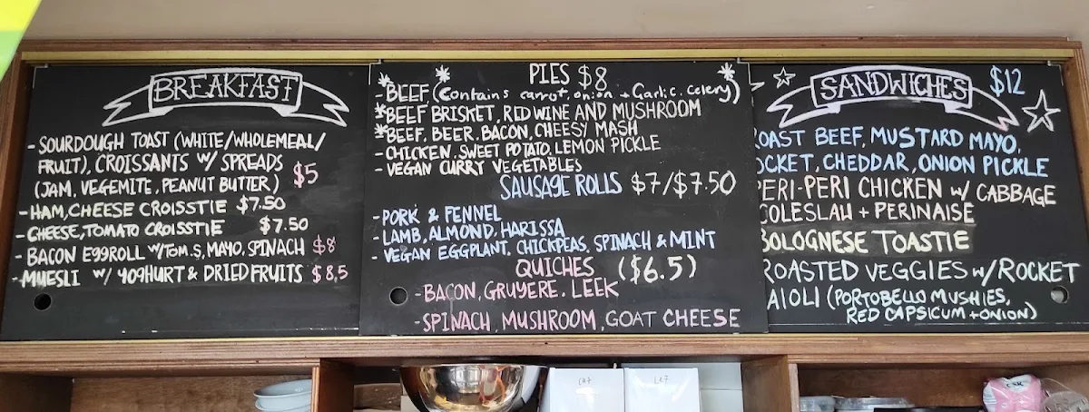 Menu, Bourke Street Bakery Kirrawee