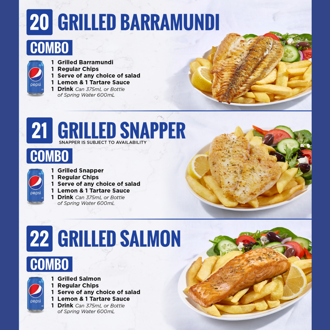 Menu, Fish & Chix - Hornsby