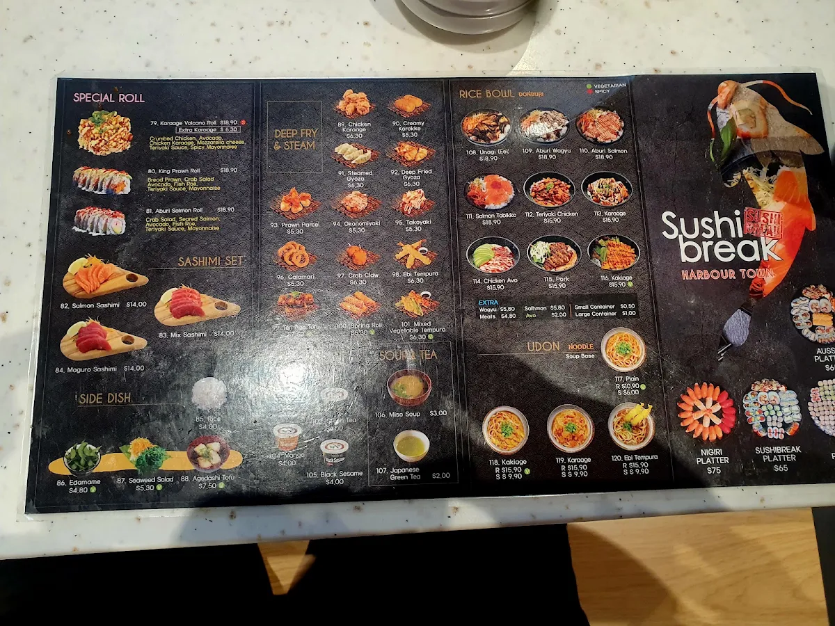Menu, Sushi Break