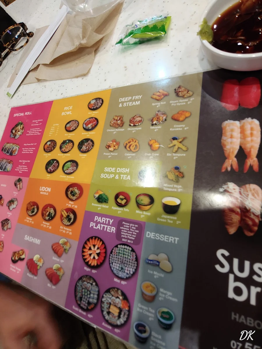 Menu, Sushi Break