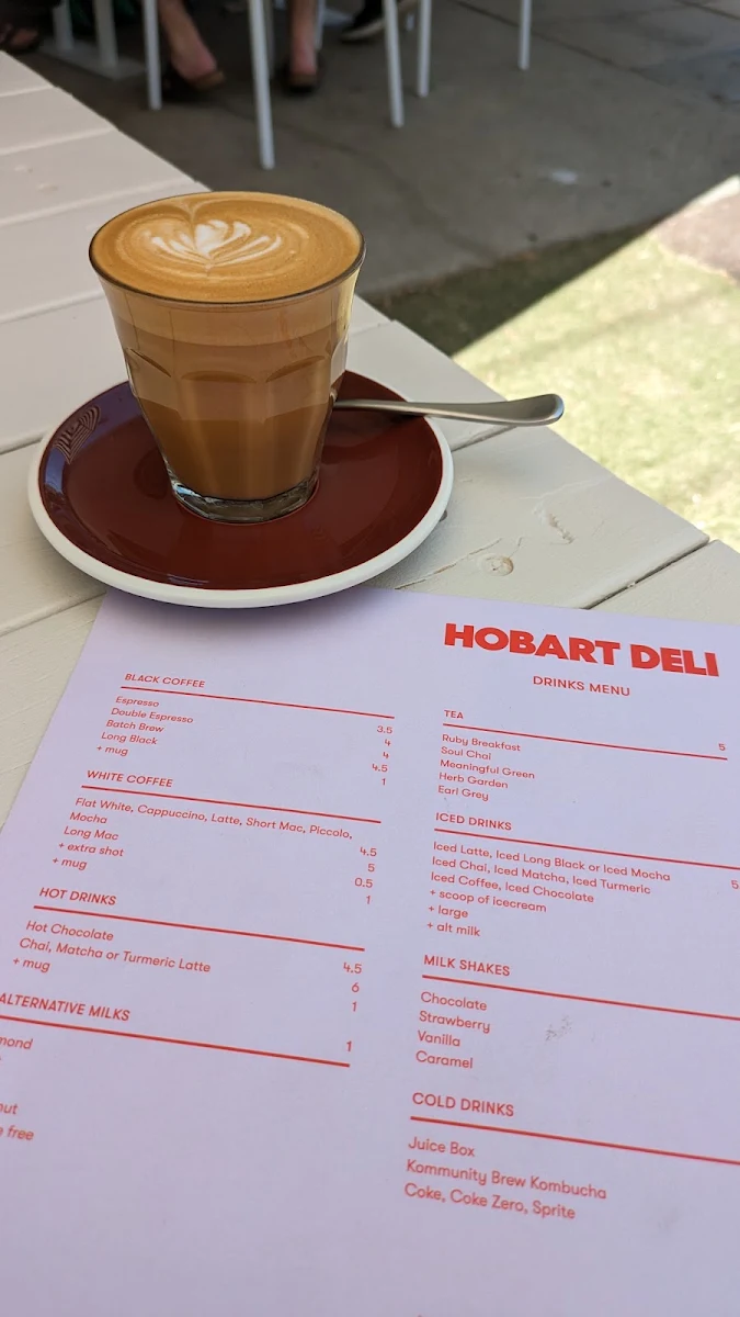 Menu, Hobart Deli