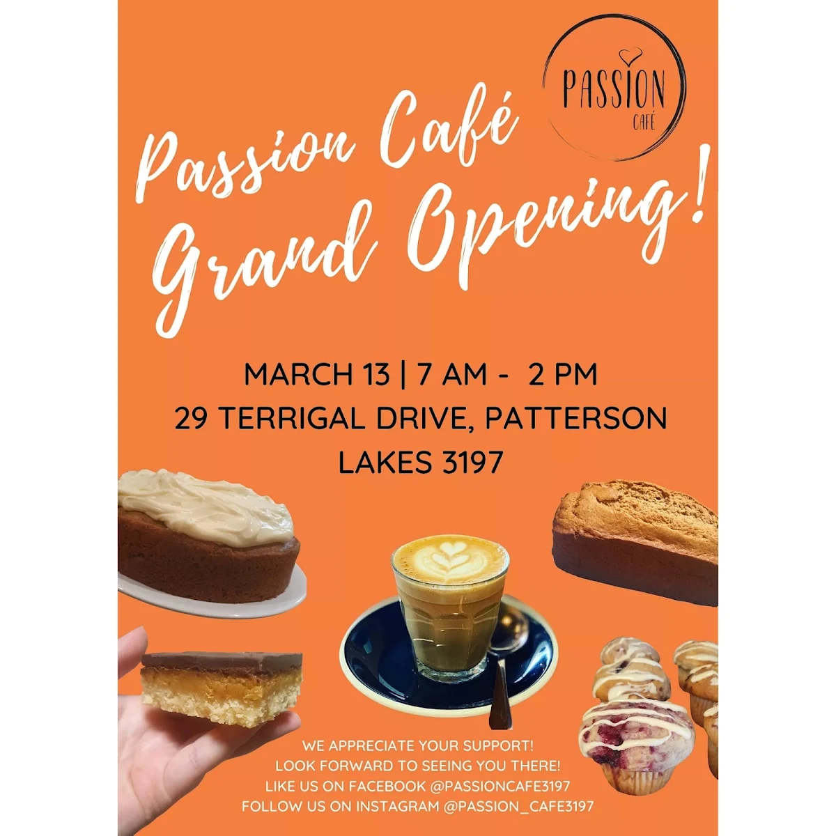 Menu, Passion Café