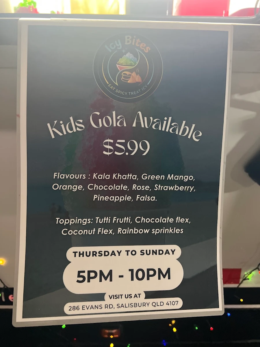 Menu, Icy Bites
