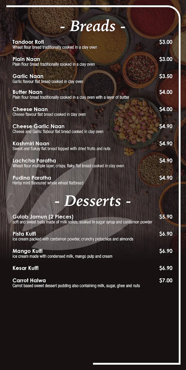 Menu, Heaven Dining Cafe & Restaurant
