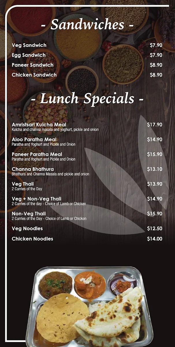 Menu, Heaven Dining Cafe & Restaurant