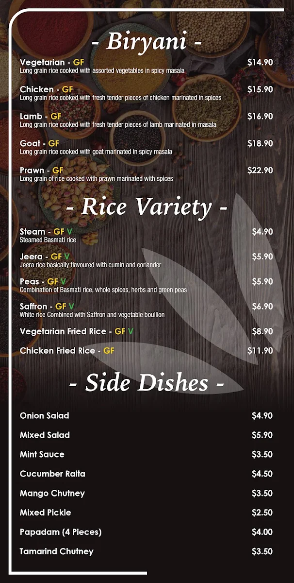Menu, Heaven Dining Cafe & Restaurant