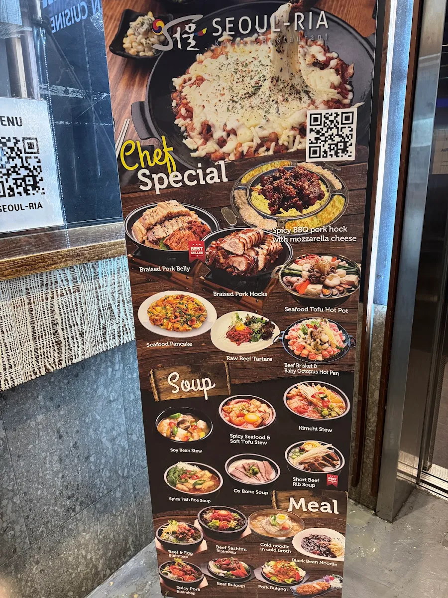 Menu, Seoul Ria Restaurant