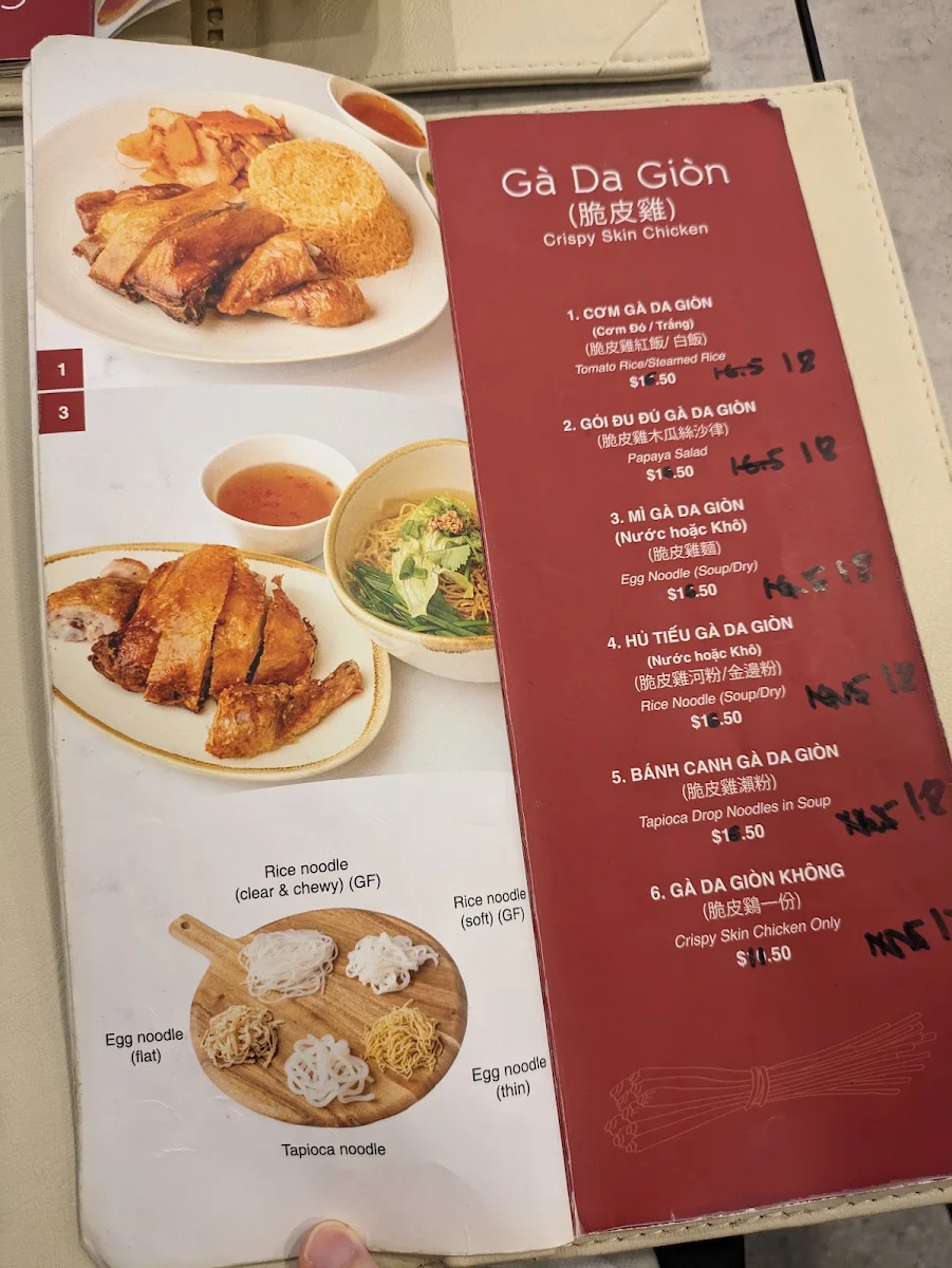 Menu, Lam Ky Noodle and Sweet
