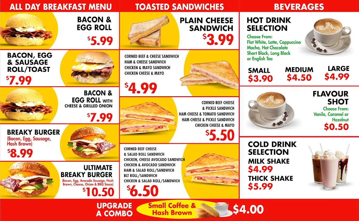 Menu, Country Kebabs And Cafe