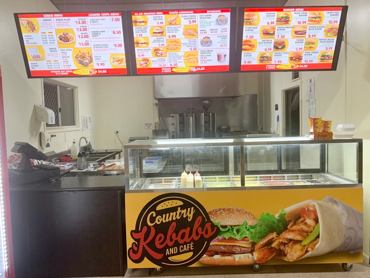 Menu, Country Kebabs And Cafe