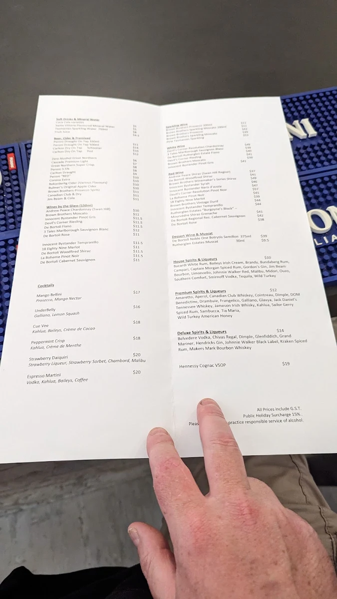 Menu, Quo-Vadis Restaurant & Pizza Parlour