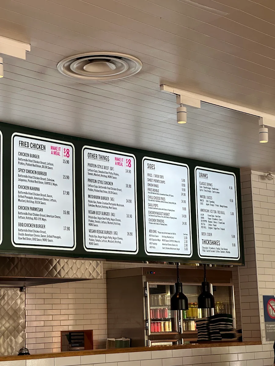 Menu, Nordburger