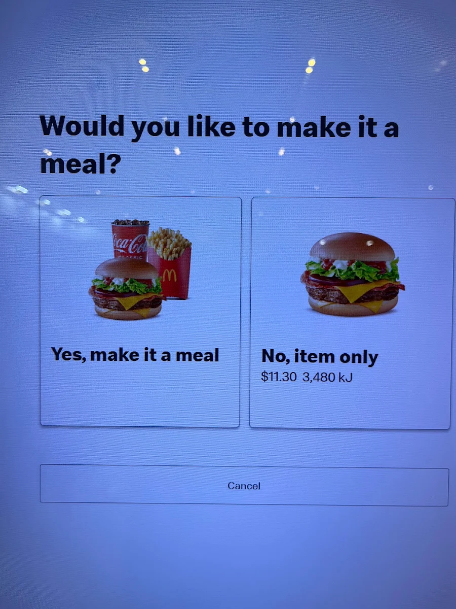 Menu, McDonald's Ultimo