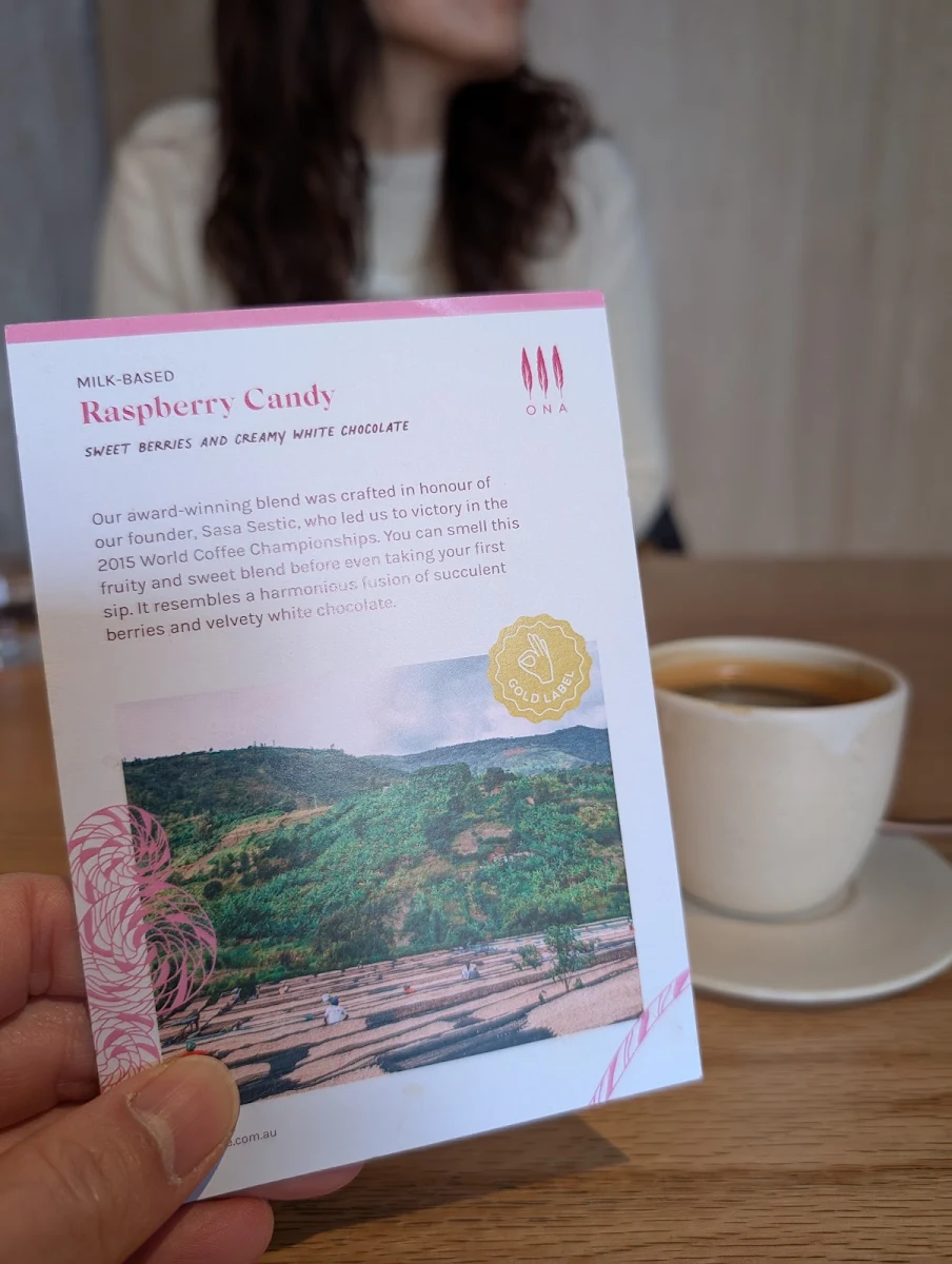 Menu, Calēre Coffee