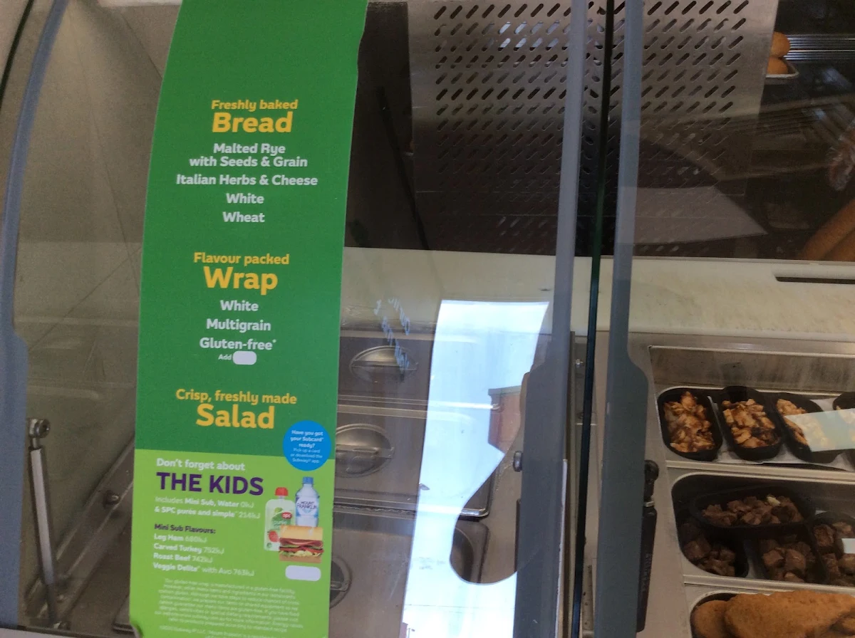 Menu, Subway