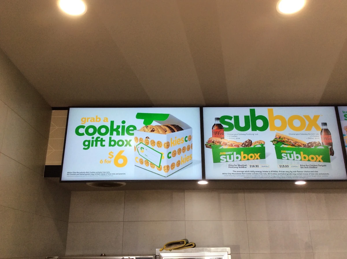 Menu, Subway