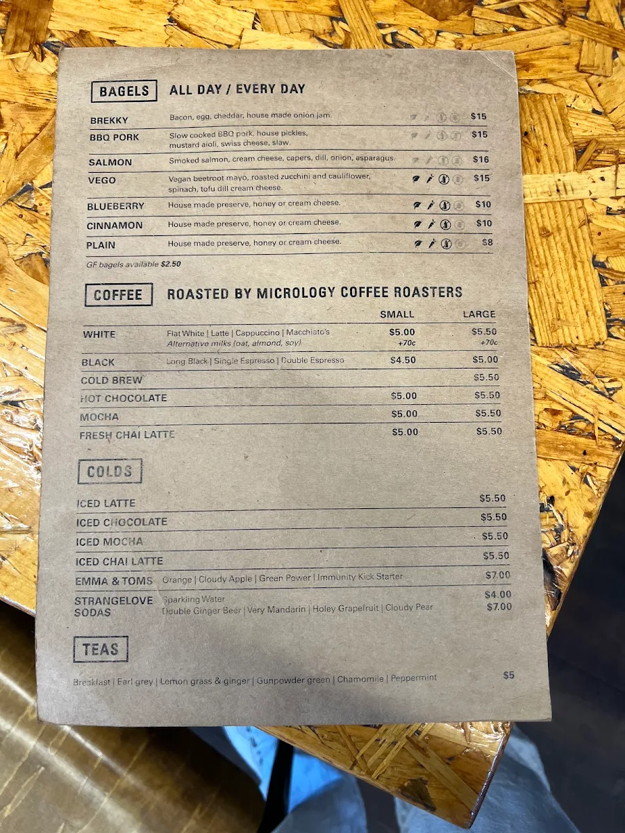Menu, Quiet Life Coffee