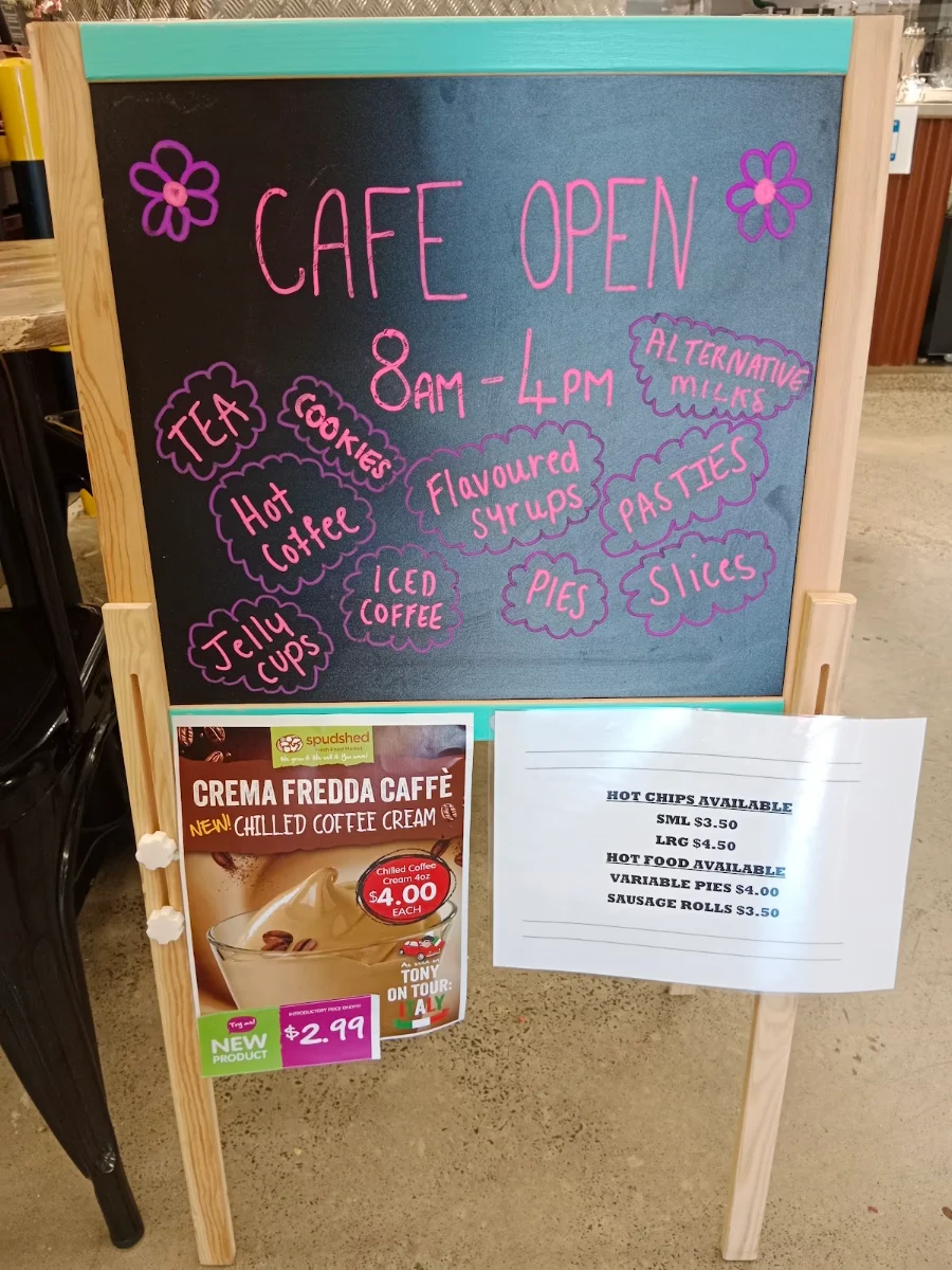 Menu, Spudshed Cafe