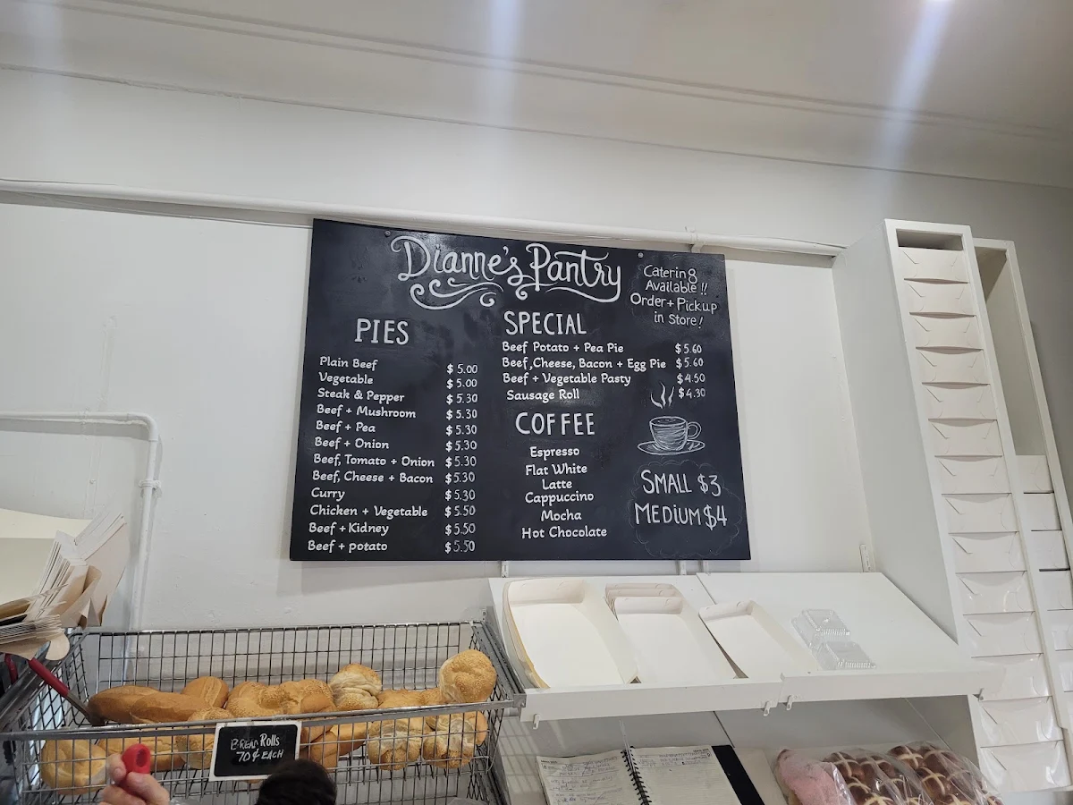 Menu, Dianne's Pantry