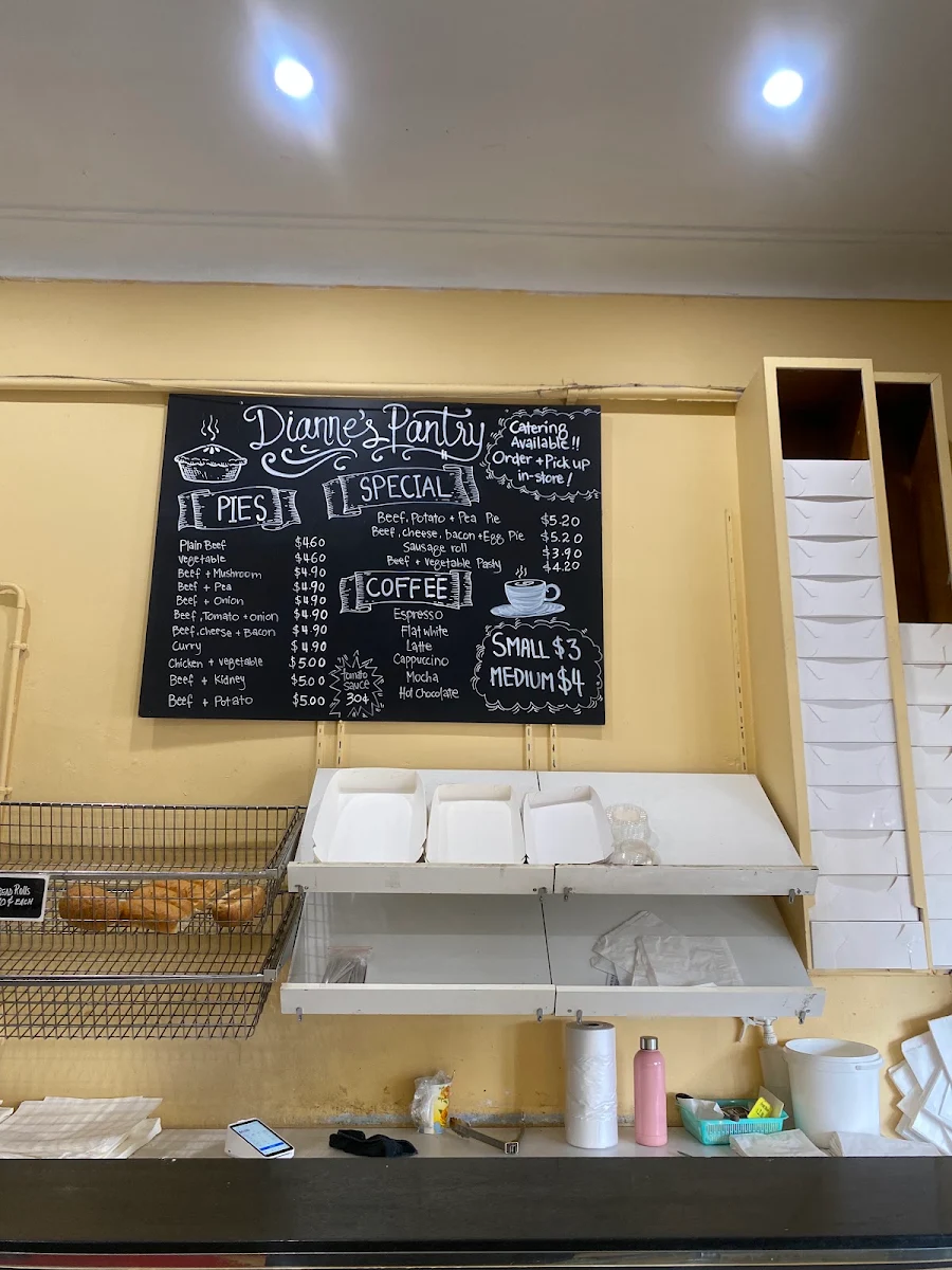 Menu, Dianne's Pantry