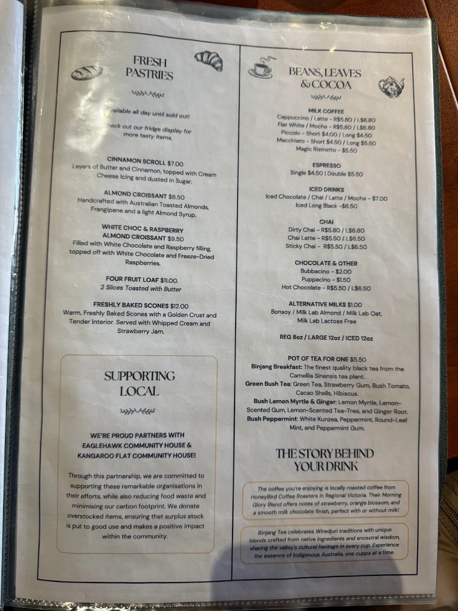 Menu, Omari Bendigo