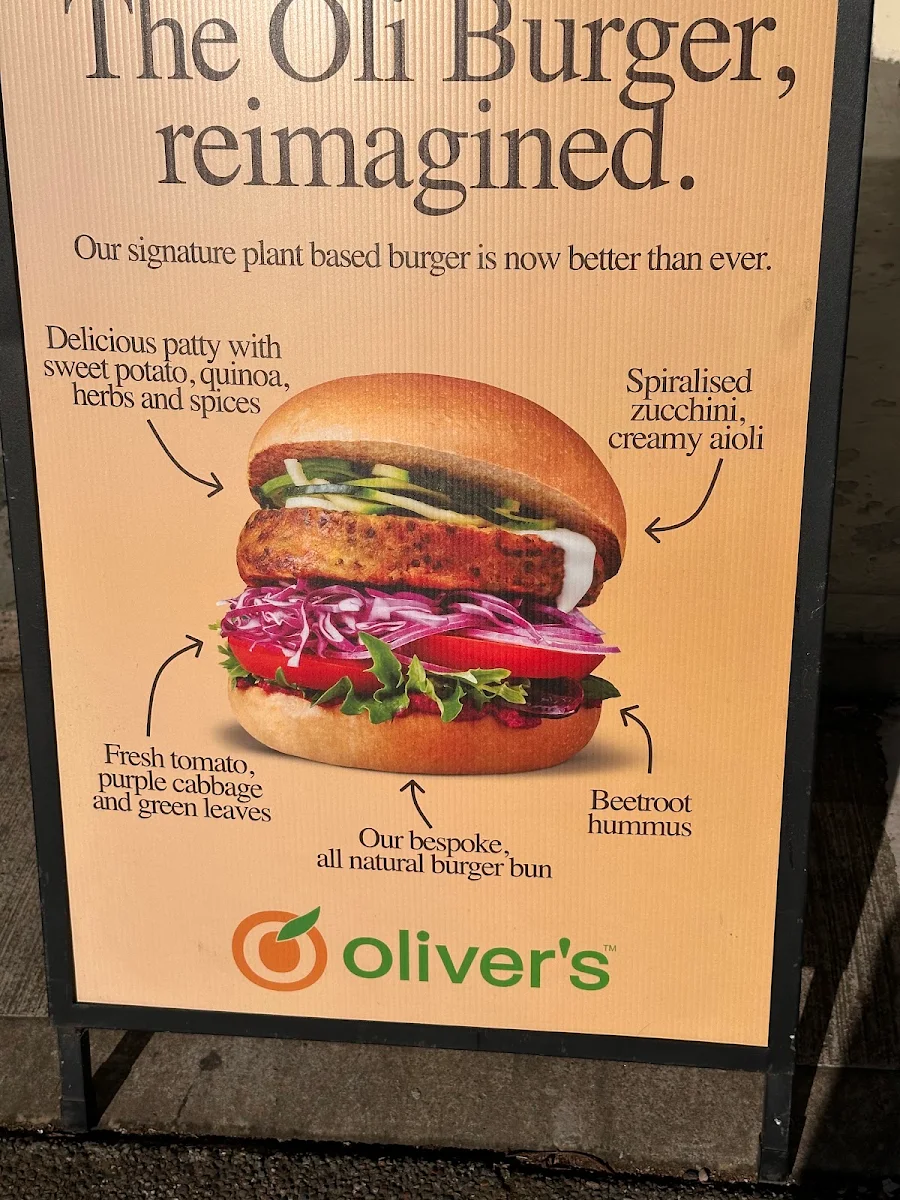 Menu, Oliver's - Wyong Southbound