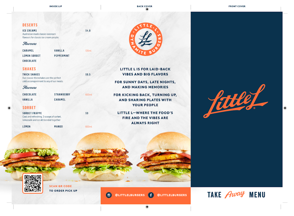 Menu, Little L Burgers