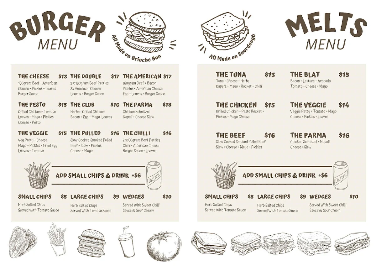 Menu, Maple Tree Cafe