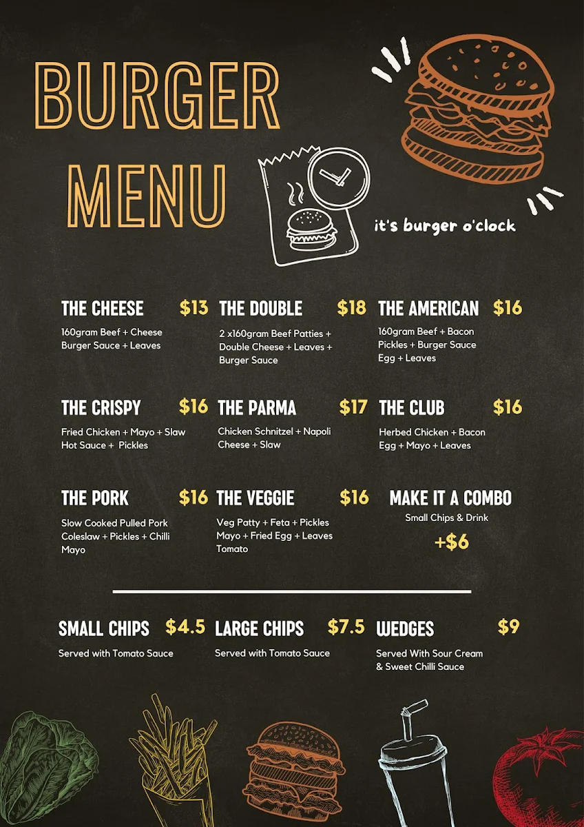 Menu, Maple Tree Cafe