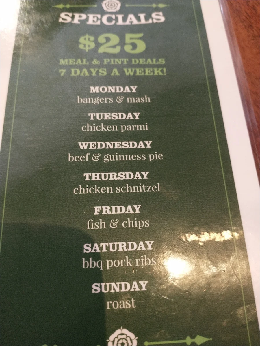 Menu, Leisure Inn