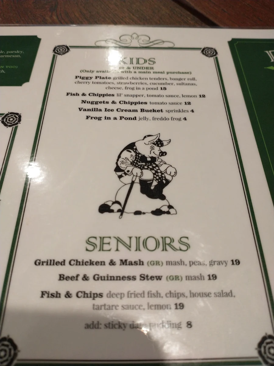 Menu, Leisure Inn