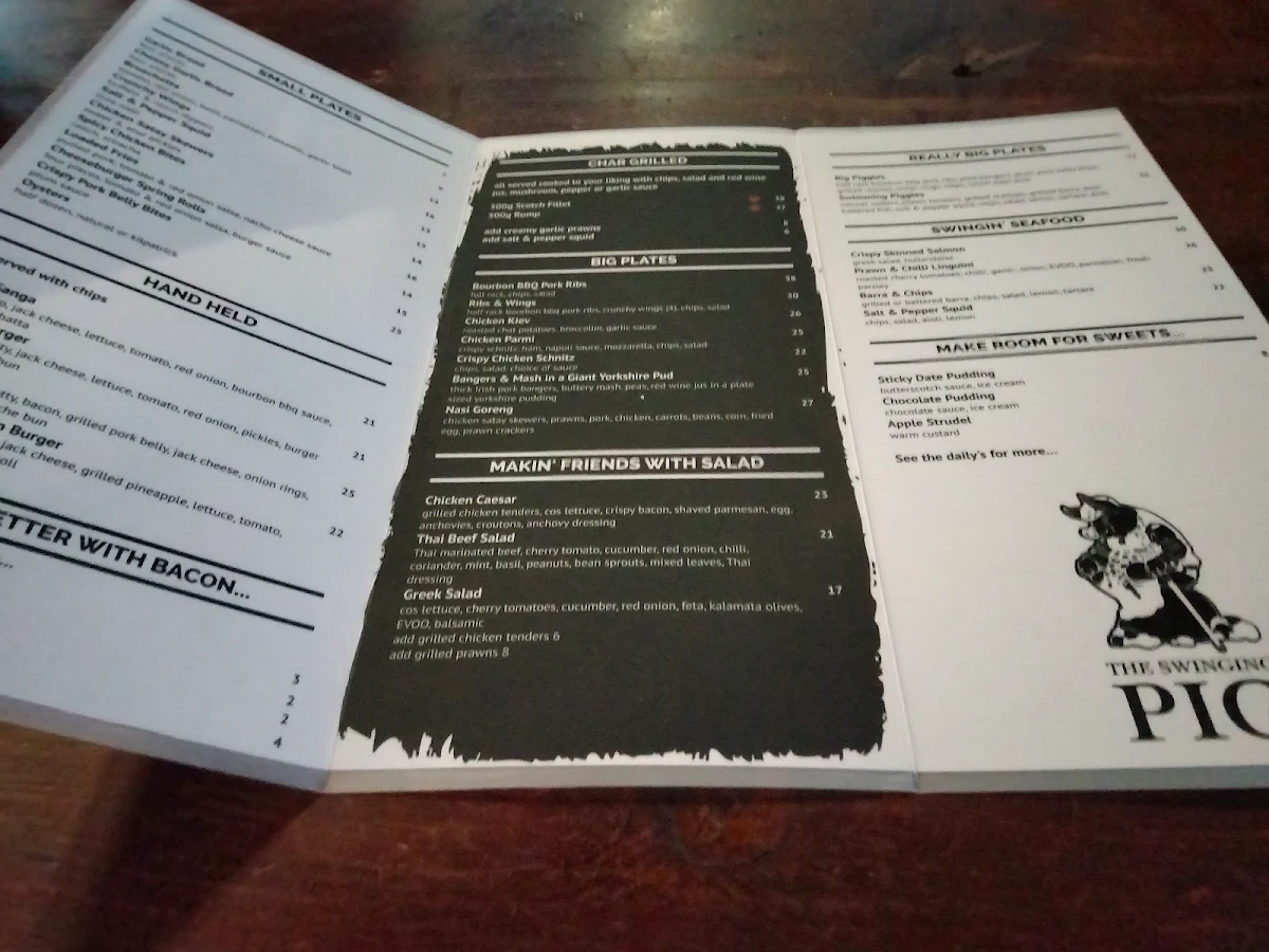 Menu, Leisure Inn