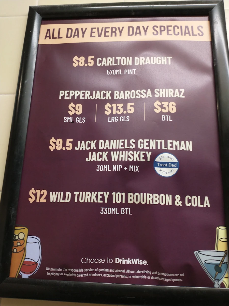 Menu, Leisure Inn