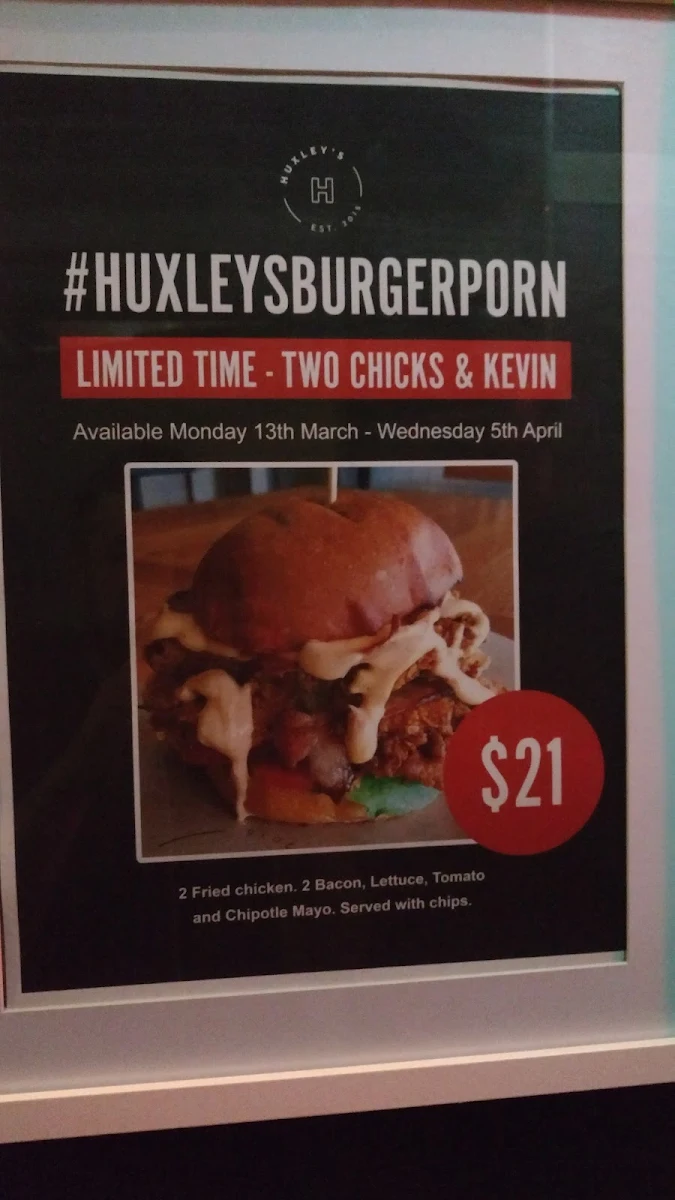 Menu, Huxley's