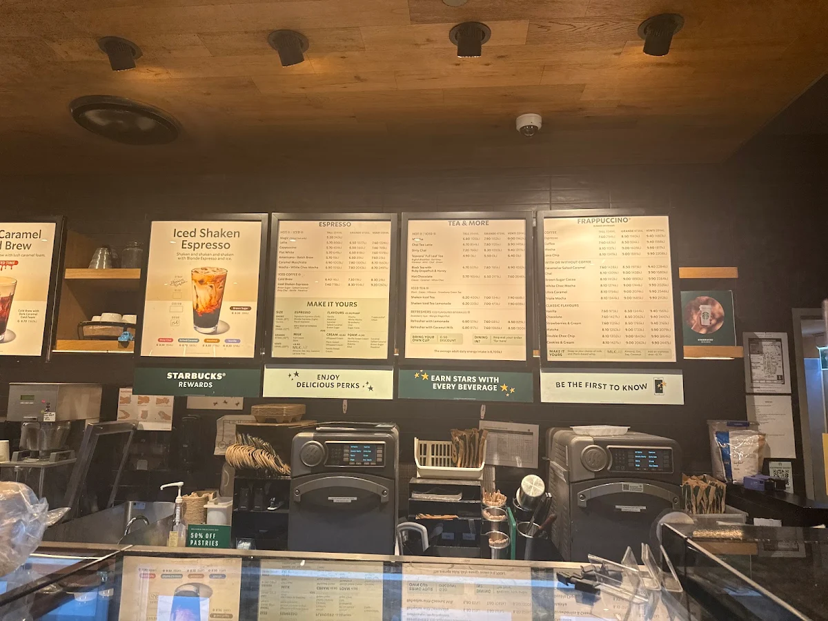 Menu, Starbucks Hurstville