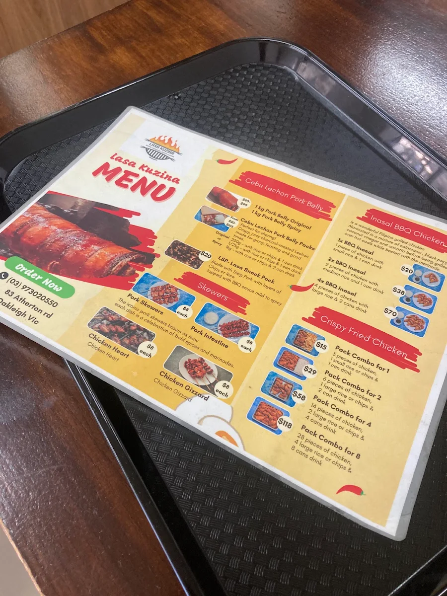 Menu, Lasa Kuzina