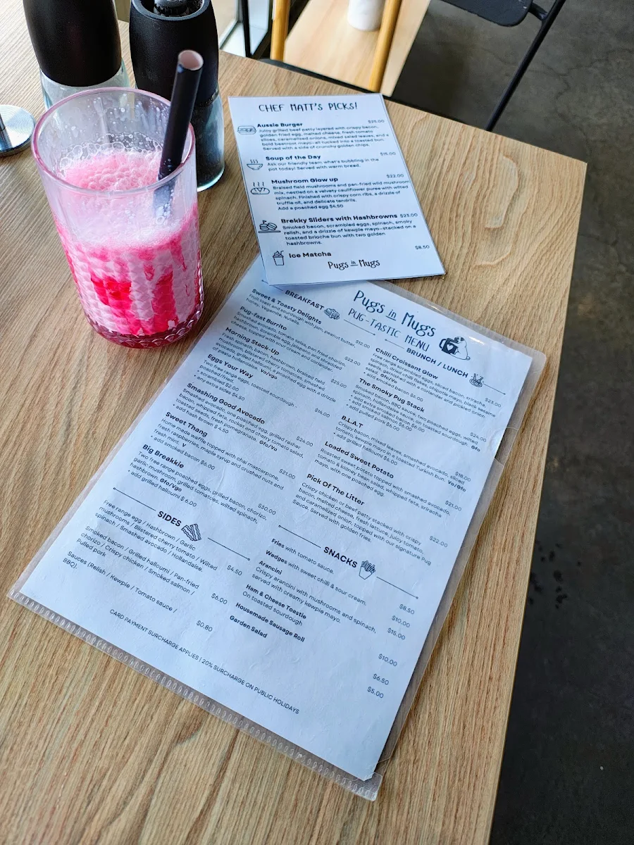 Menu, Pugs In Mugs