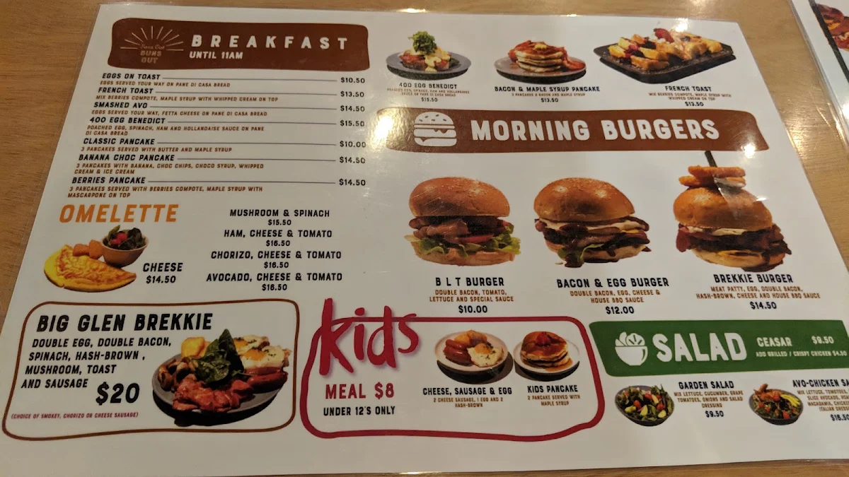 Menu, Flames Burgers & Grill (Wanneroo)