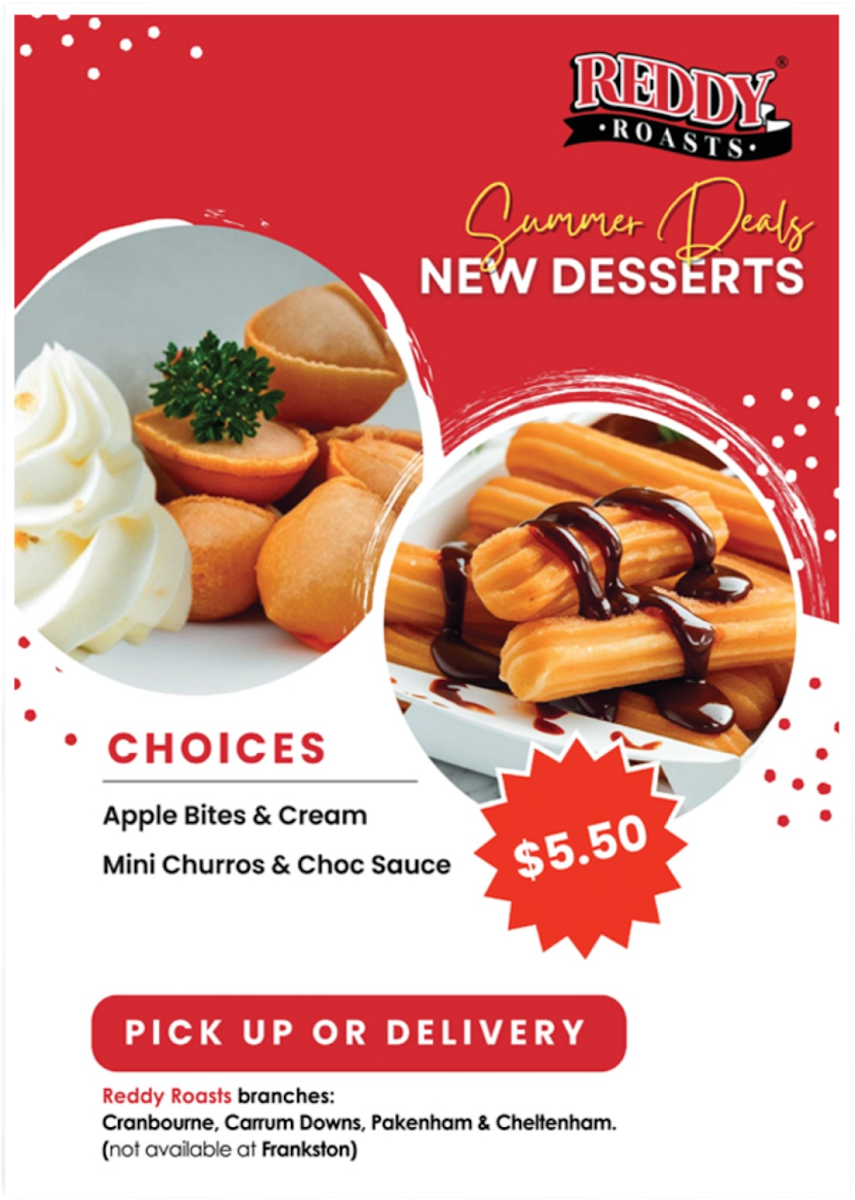 Menu, Reddy Roasts Carvery - Carrum Downs