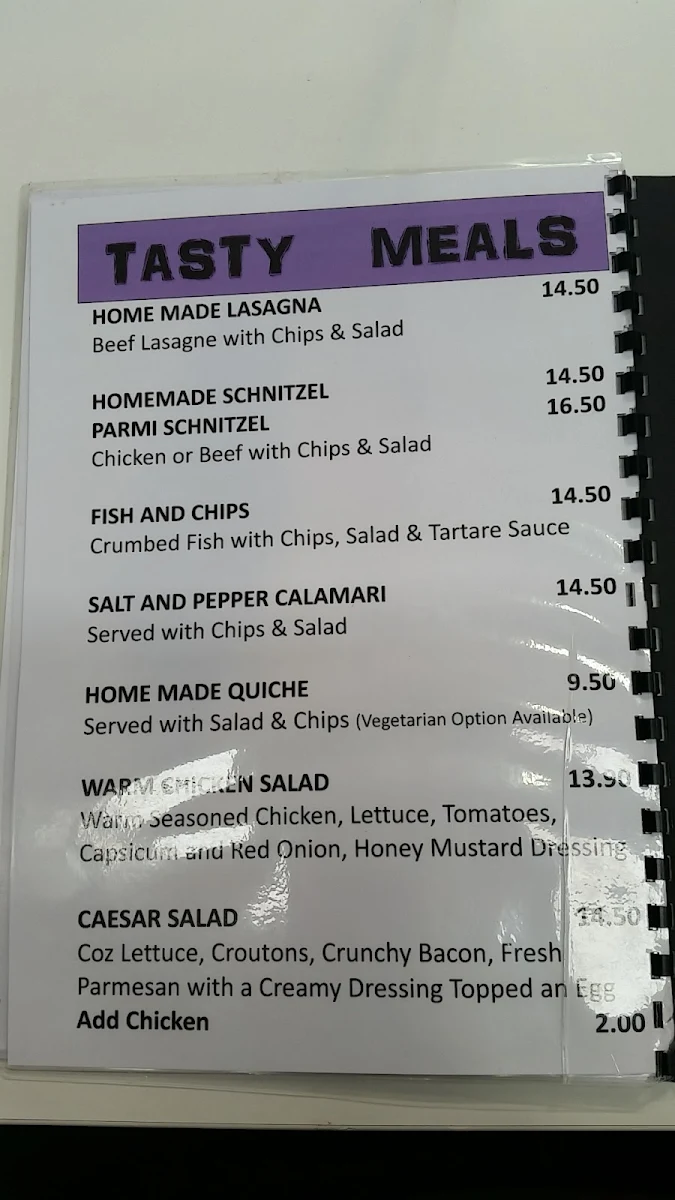 Menu, Little Rockets Play Cafe Munno Para