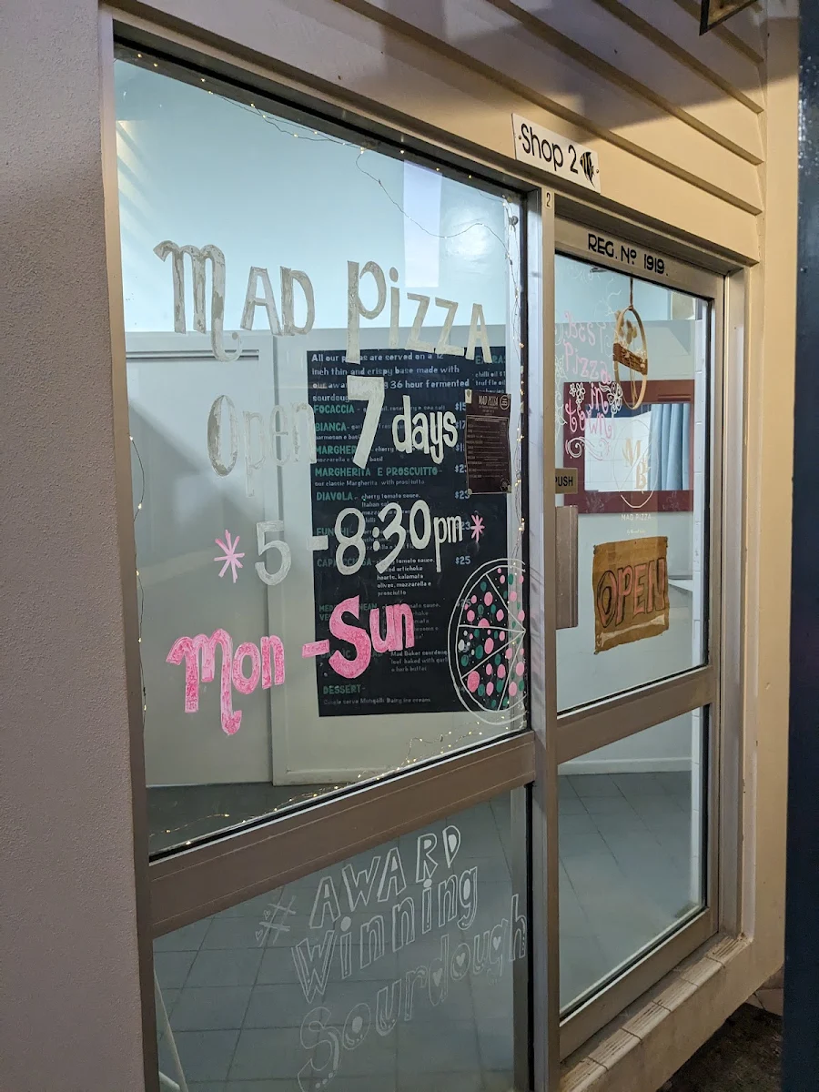 Menu, Mad Pizza Mission