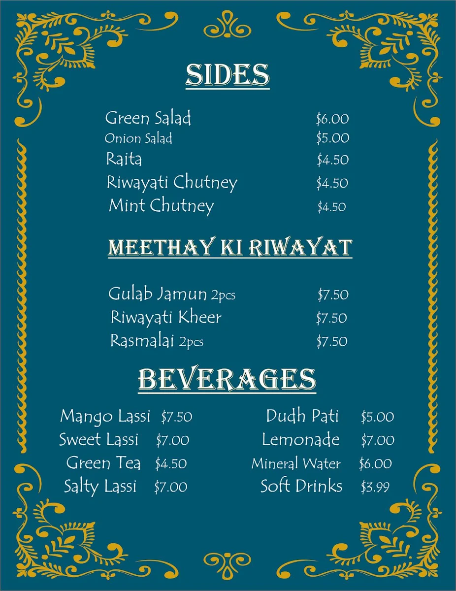 Menu, Riwayat Restaurant