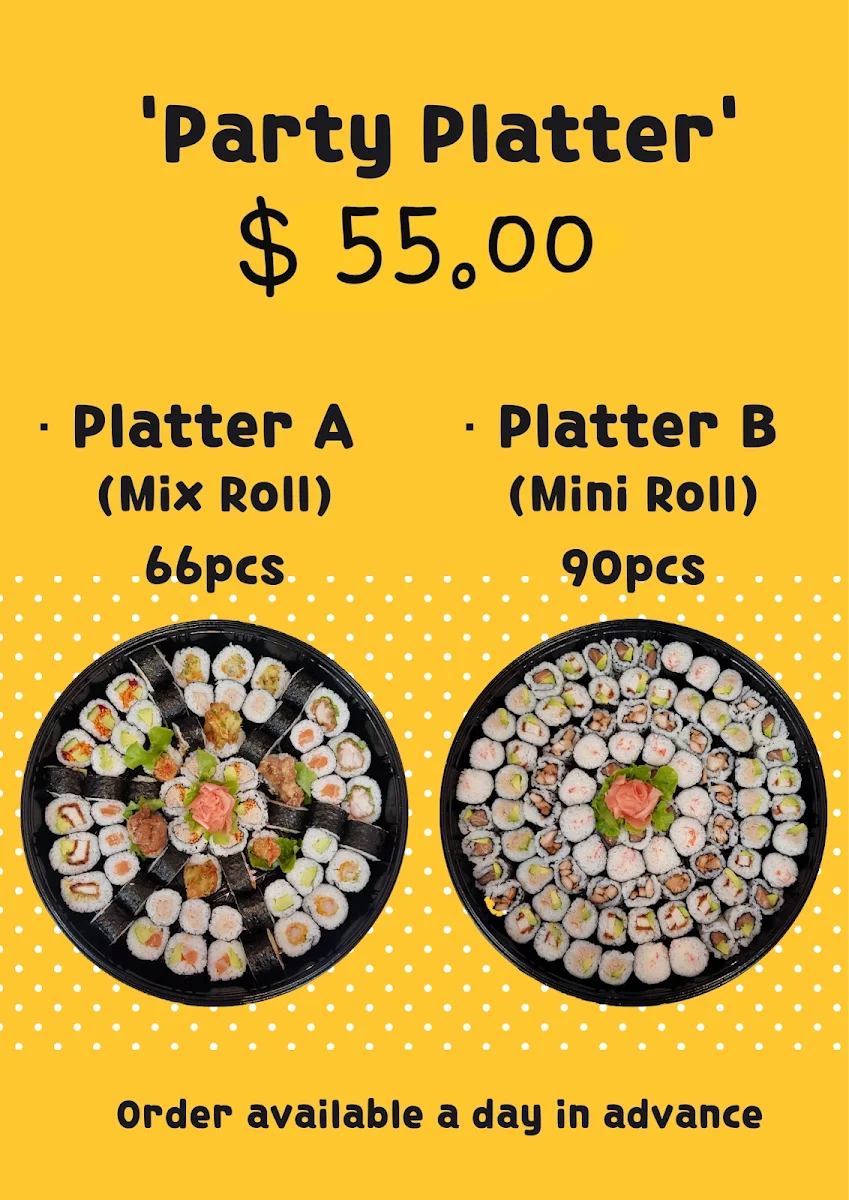 Menu, Hungry Sushi