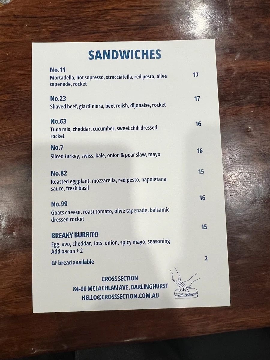 Menu, Cross Section | Darlinghurst