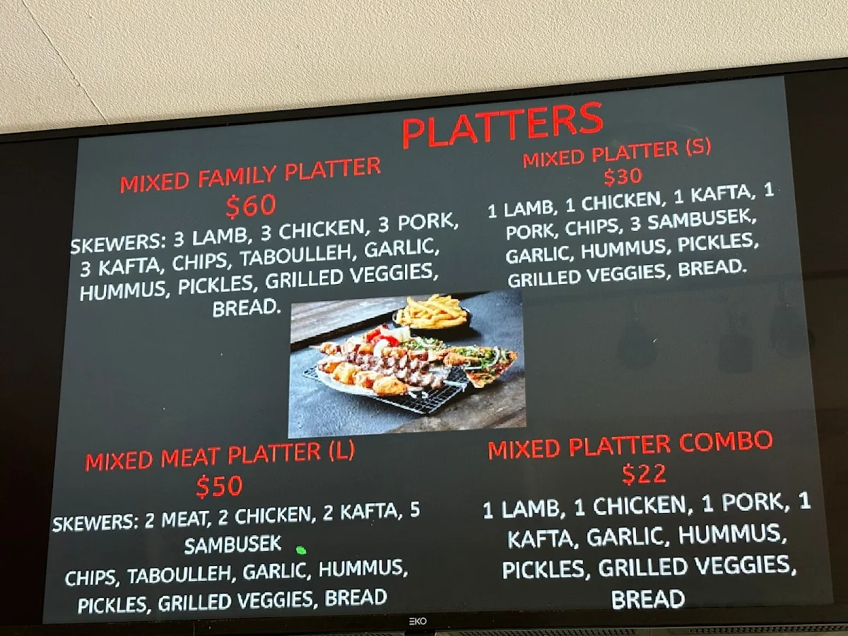 Menu, Layla's lebanese cuisine