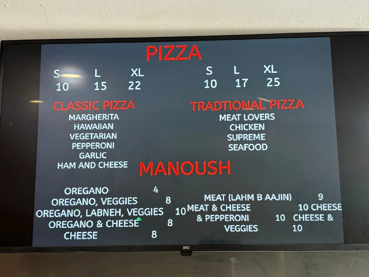 Menu, Layla's lebanese cuisine
