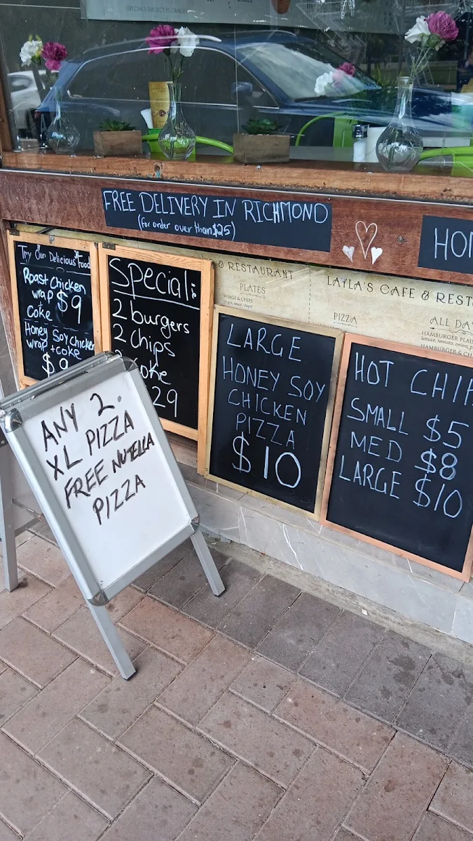 Menu, Layla's lebanese cuisine