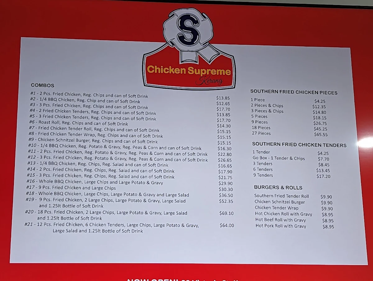 Menu, Chicken Supreme Kerang