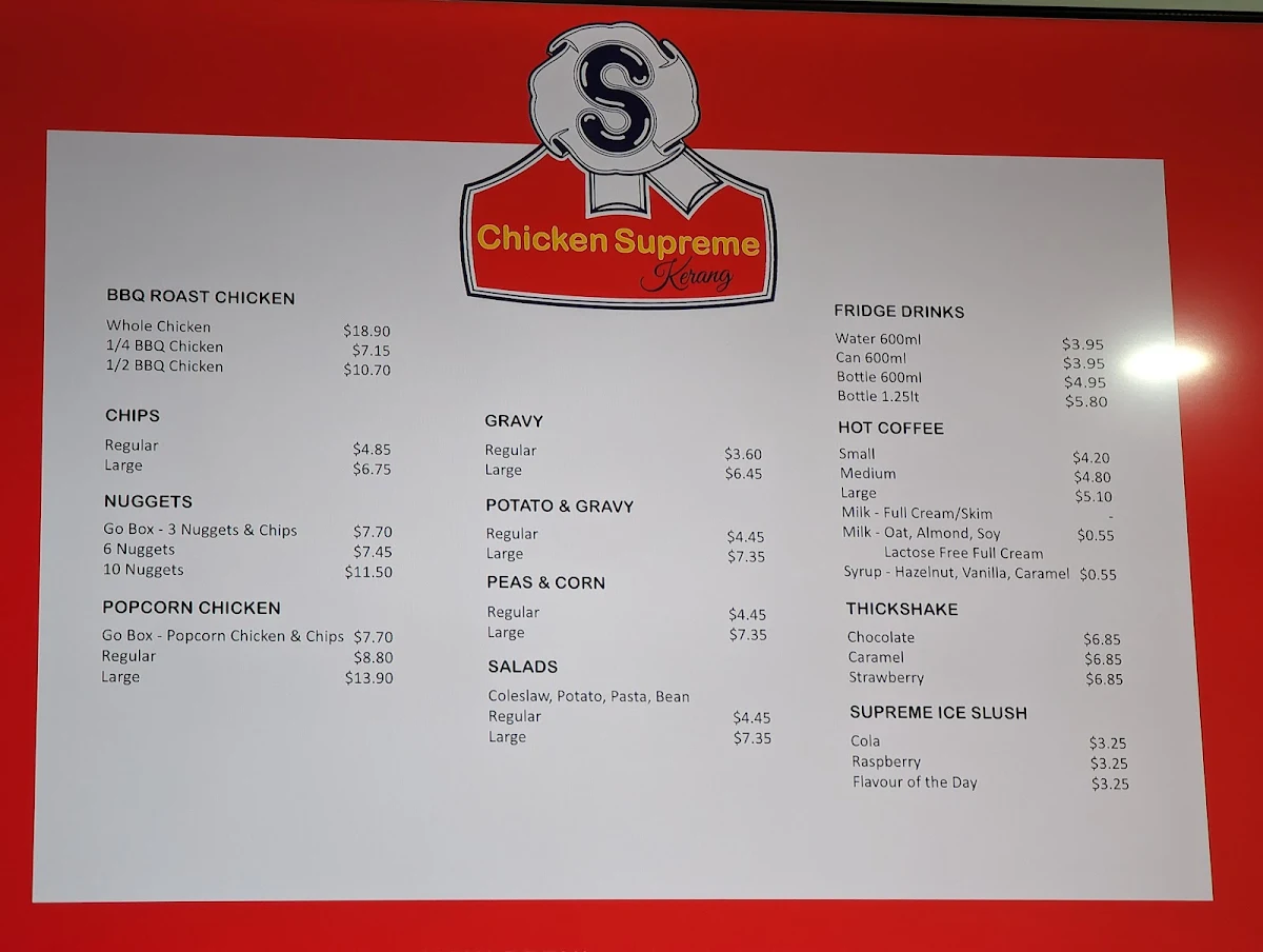 Menu, Chicken Supreme Kerang